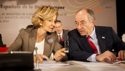 Elena Salgado y Miguel Ángel Fernández Ordóñez.