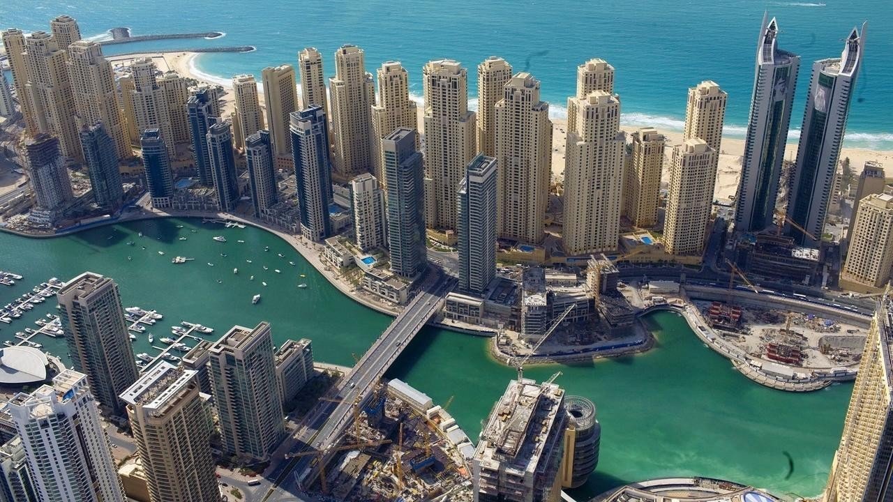 Imagen aérea de Dubái.