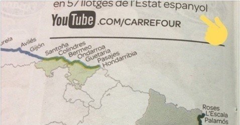 Publicidad de Carrefour en Cataluña.