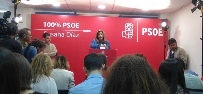 Susana Díaz, en la presentación de su documento político.