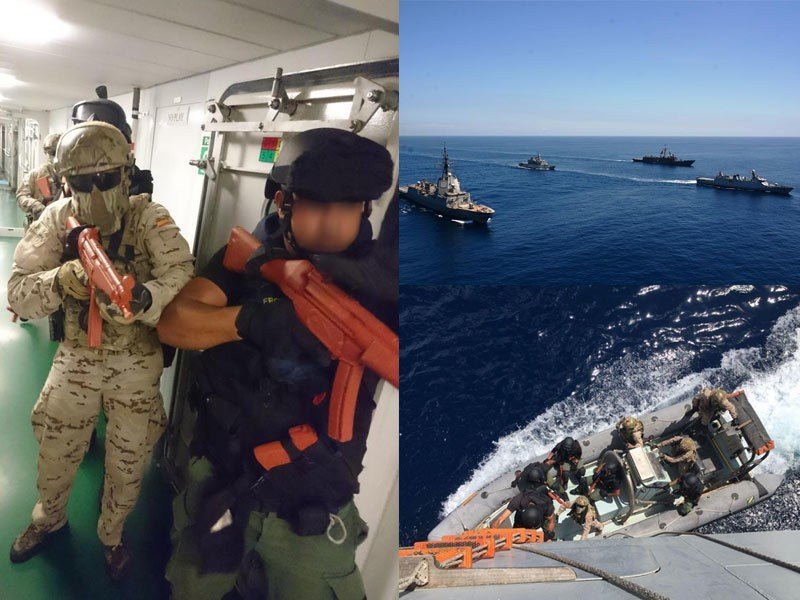 Imagen de los ejercicios de la Armada española con la marroquí.