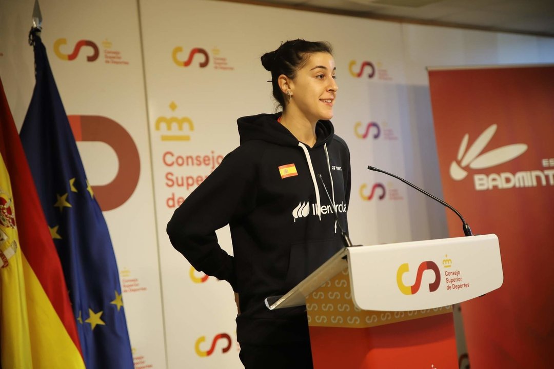 La jugadora de bádminton Carolina Marín, en una imagen de archivo en el Consejo Superior de Deportes (Foto: CSD)